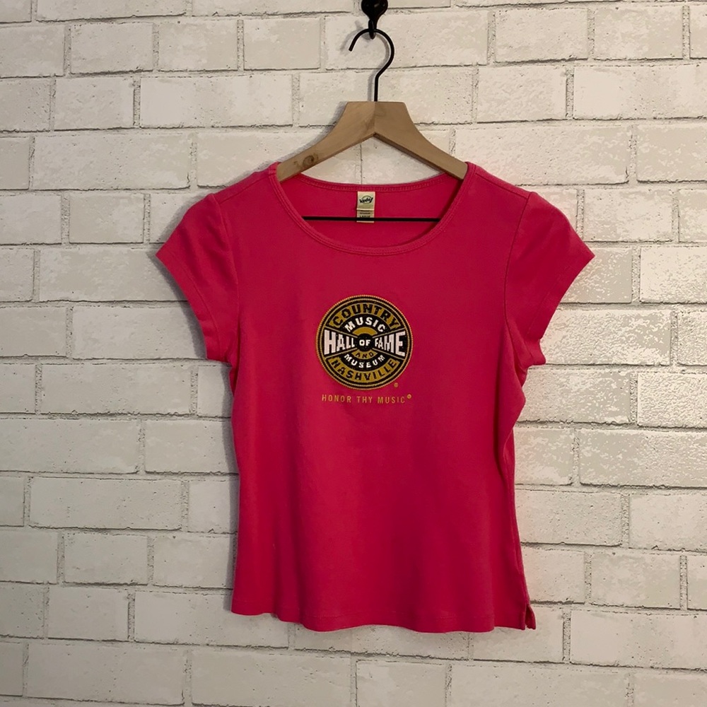 Country Music Hall of Fame Nashville pink girls t shirt size large